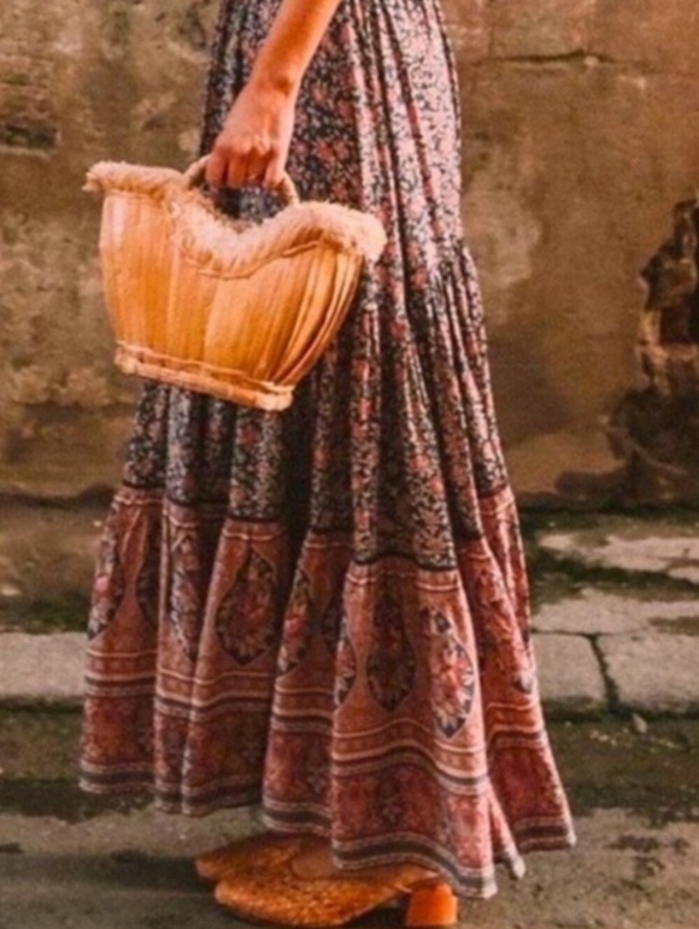 Spell & The Gypsy Jasmine Maxi Skirt - Navy & Coral